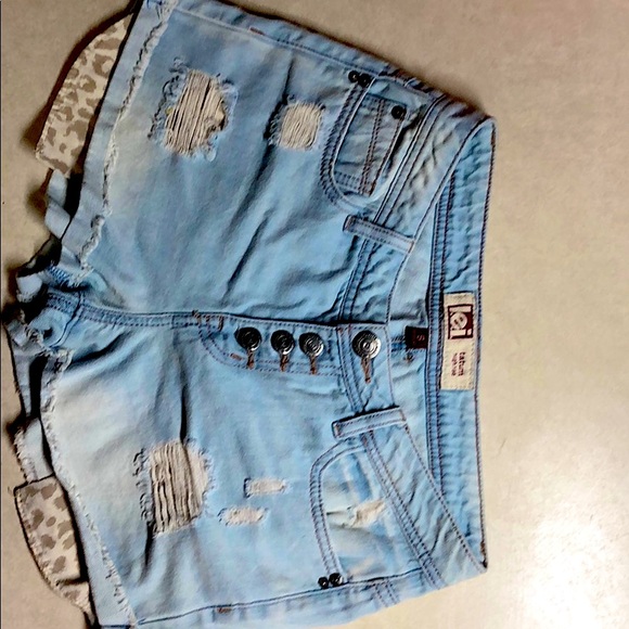 lei Pants - Distressed High Rise Jean Shorts